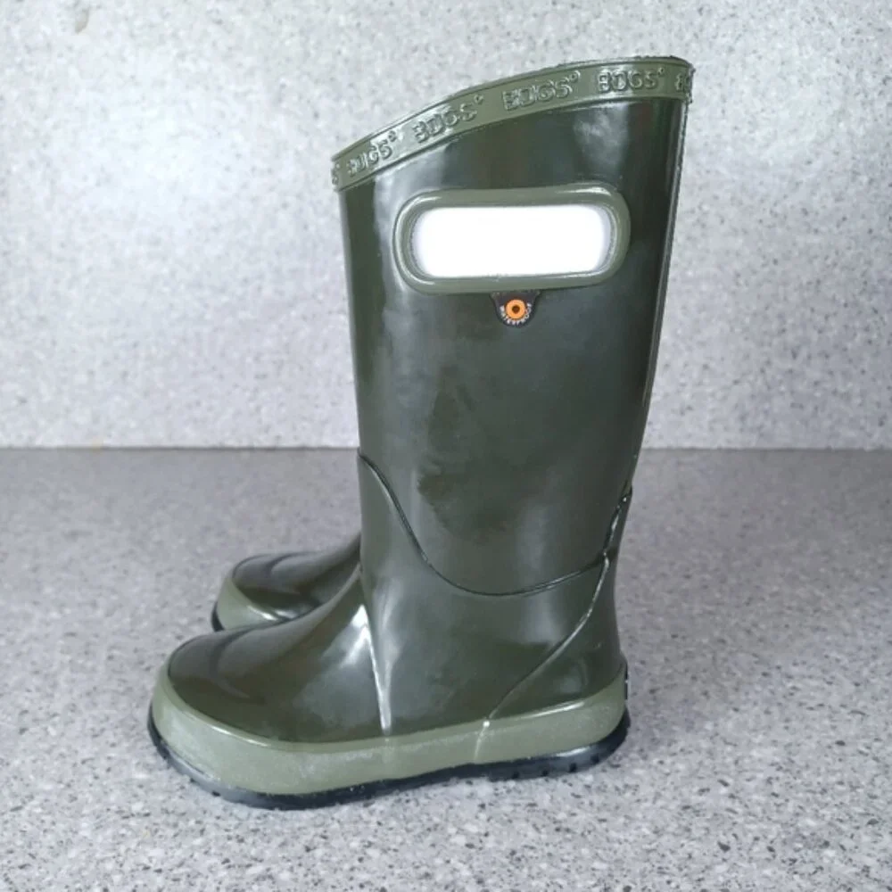 BOGS Rainboot Dark Hunter Green Kids Waterproof Shoes